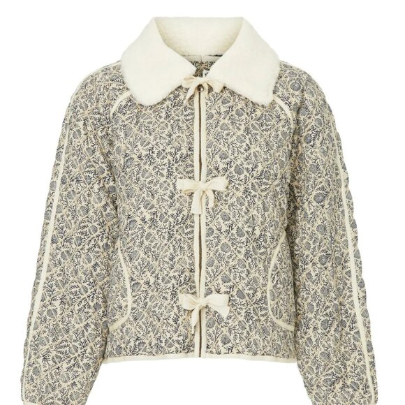 NWOT The Great. Reversible Quilted Print Puffer Jacket Size XS - Picture 2 of 9